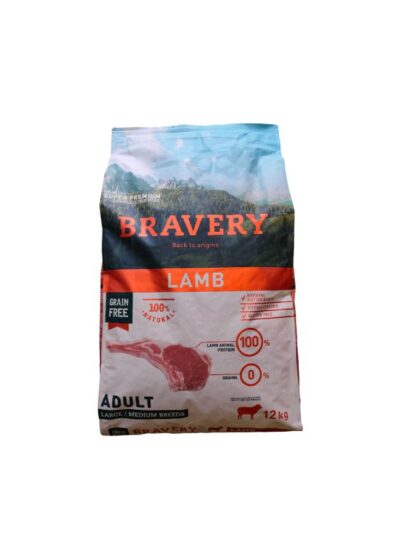 Bravery Grain Free Dog Cordero Pienso Para Perros Adultos 12 kg